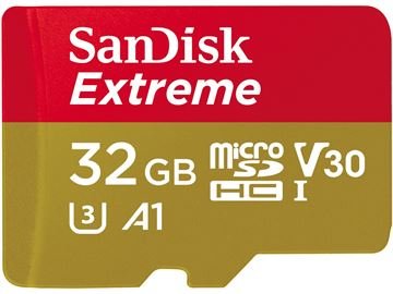 Sandisk Extreme microSDHC 32GB 100MB/s A1 V30 fü