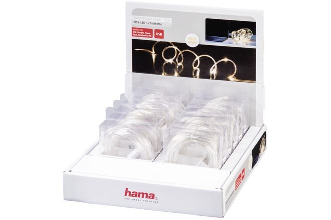 Hama 12347 USB-LED-Lichterkette, warmweiß, 3m