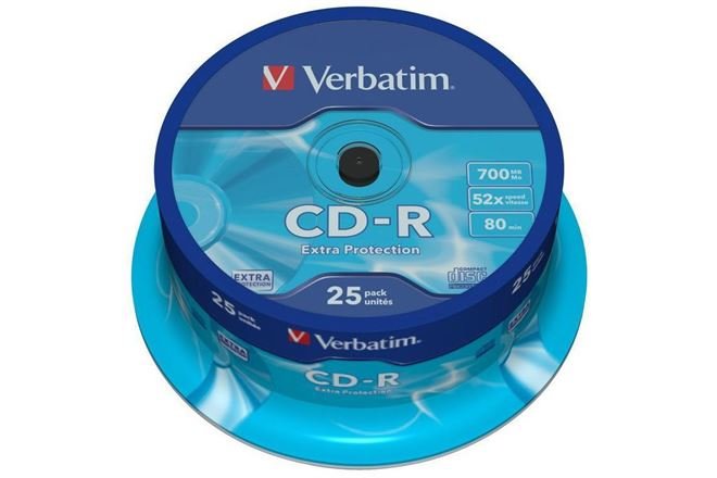 Verbatim CD-R 700MB 52X 25er SP Extra 25 Stück
