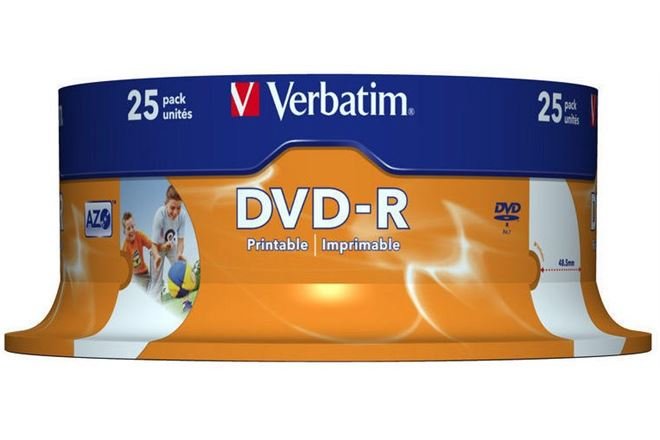 Verbatim DVD-R 4,7GB 16X 25er SP Printabl 25 Stüc