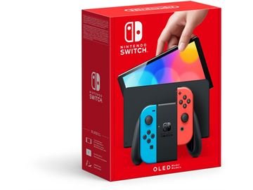 Nintendo Switch Konsole (OLED-Modell) (neon rot/neon blau)