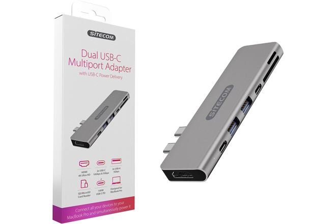 Sitecom Dual USB-C PD Multi Adapter B-Ware