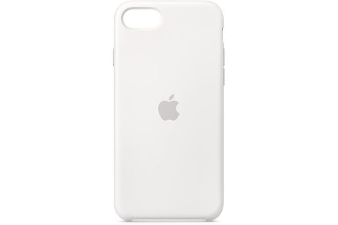 Apple Silikon Case für iPhone SE weiß B-Ware