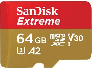 Sandisk microSDXC Extreme (64GB) + Adapter (schwarz)