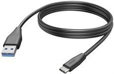 Hama Ladekabel USB-C>USB-A (3m) (schwarz)
