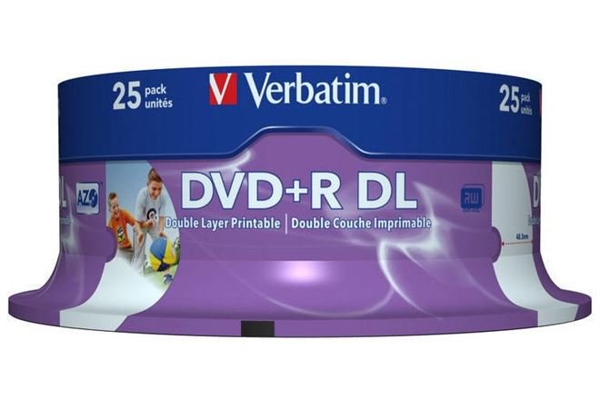 Verbatim DVD+R DL 8,5GB 8x 25er SP Printab 25 Stü